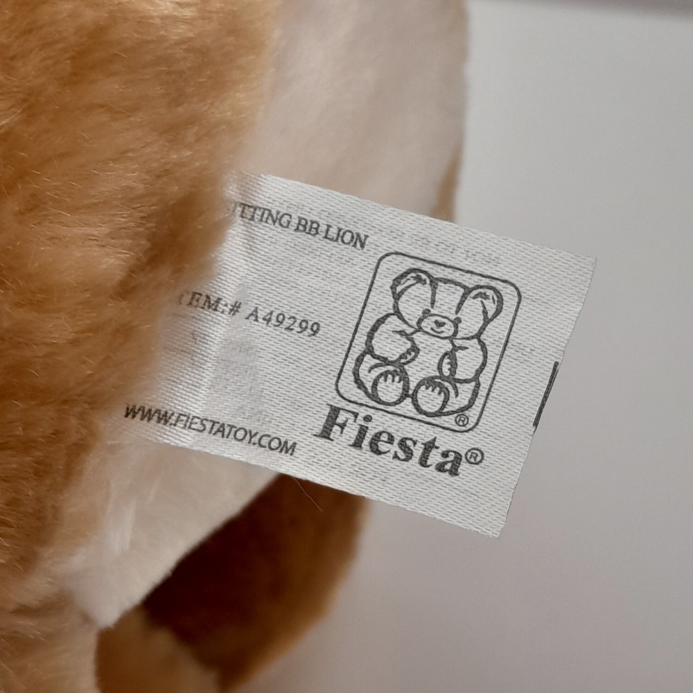 Fiesta Sitting BB Lion Plush Stuffed Animal Toy 10" Tan Soft #A49299 - Picture 9 of 10